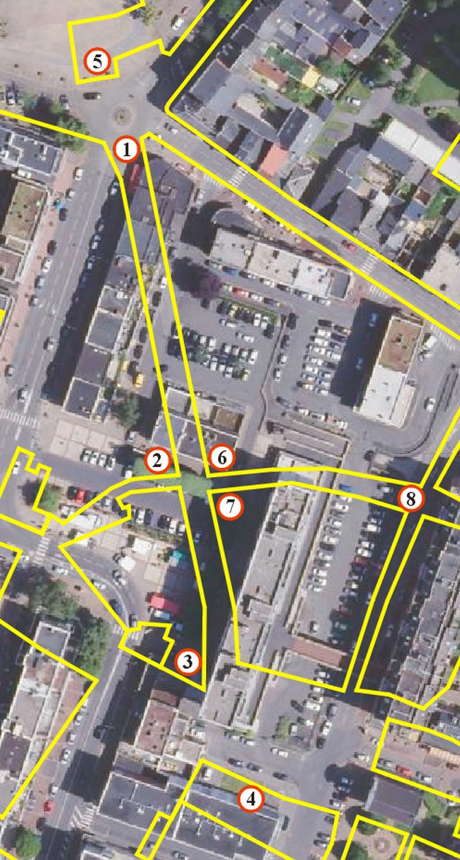 Vue satellite de Maubeuge, rue de Mons